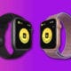 two apple watch devices showing walkie talkie app
