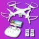 attop drone on a purple background