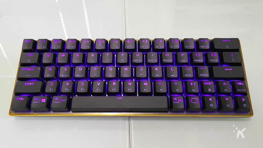 purple lights on keyboard