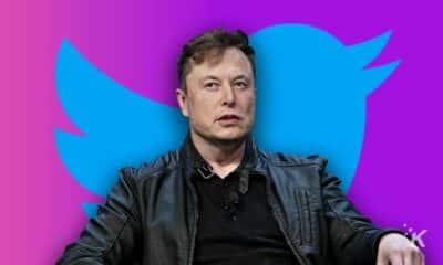 elon musk in front of twitter icon