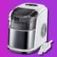 free village counterttop ice maker on a purple background