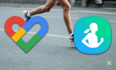 google fit and samsung health logos