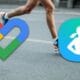 google fit and samsung health logos