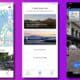 google street view app screenshots on purple knowtechie background