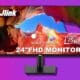 jlink 24-inch FHD monitor on purple background