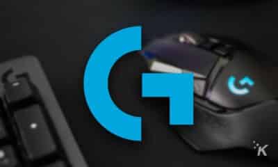 logitech g logo with blurred background