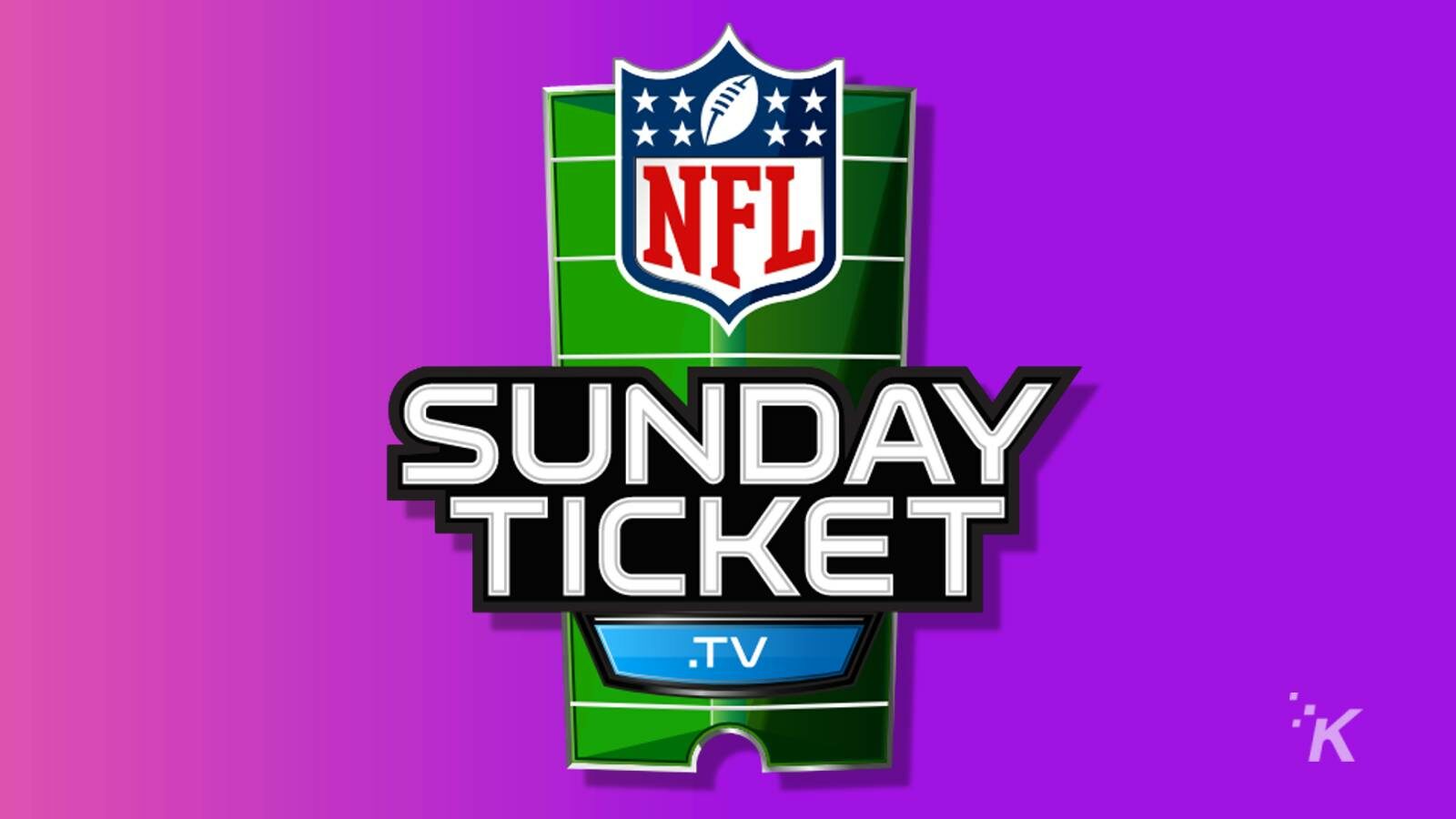 NFL sunday ticket logo on kt background