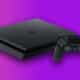 playstation 4 console on purple background