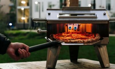 scorpio pizza oven crowdfunding campaign on a picnic table