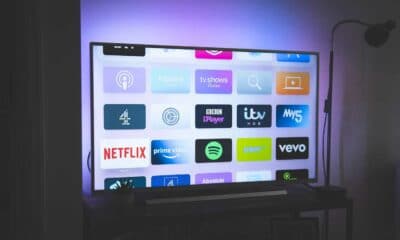 smart tv on stand