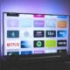 smart tv on stand