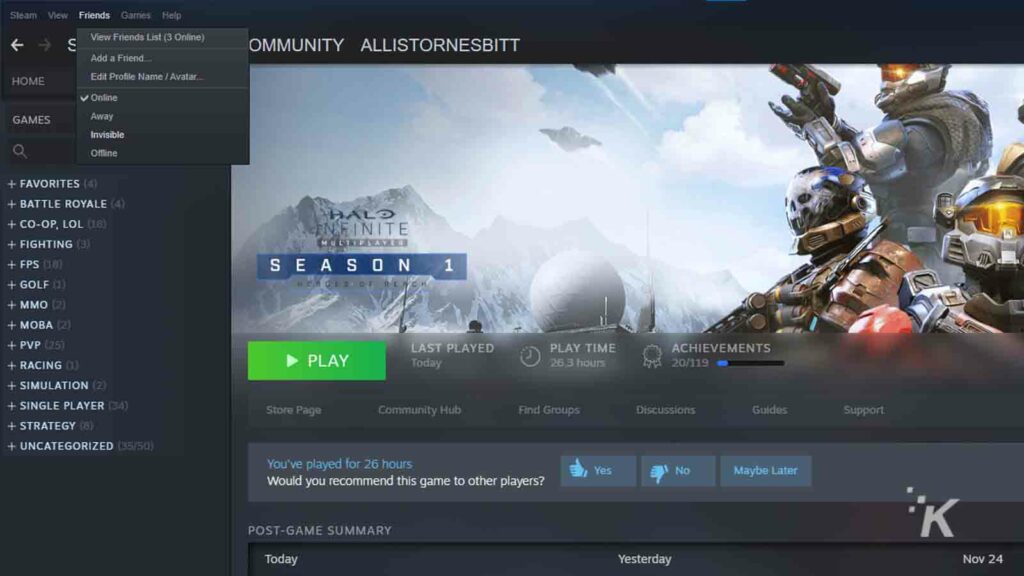 how to appear offline in steam