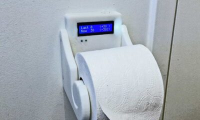 toilet paper sheet counter gadget