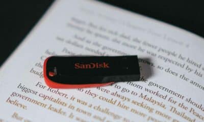 USB drive on a book