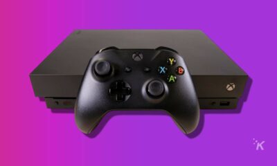 xbox one download games while off on a purple background