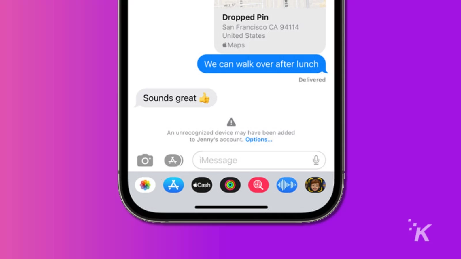 illustration of imessage contact key verification in action