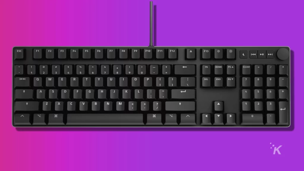 daskeyboard keyboard for macs on purple background