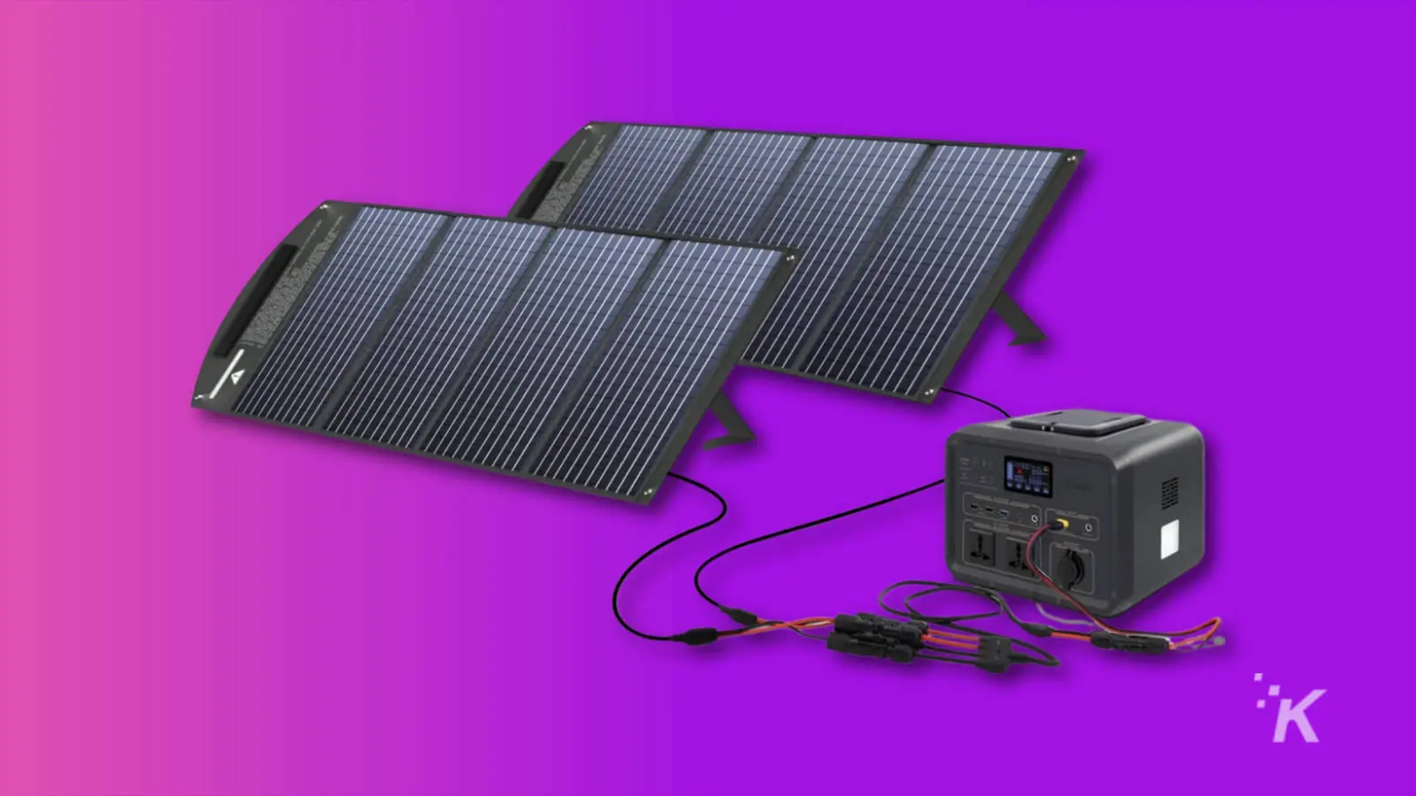 itehil power bank with two solar panels
