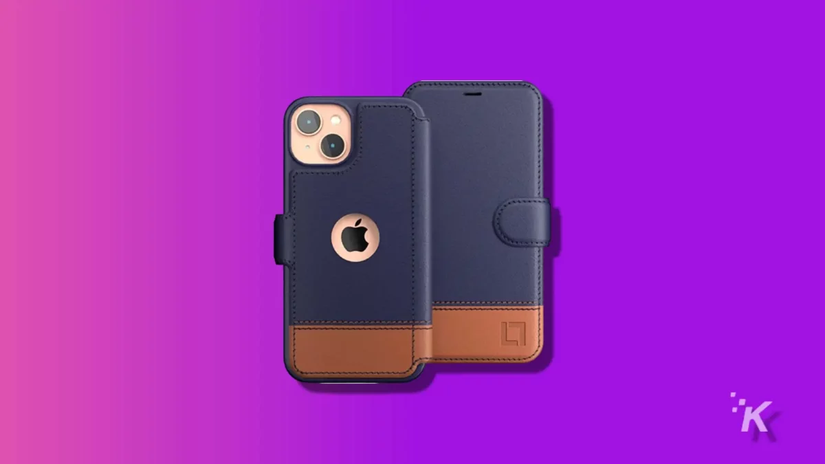lupa legacy wallet case on a purple knowtechie background