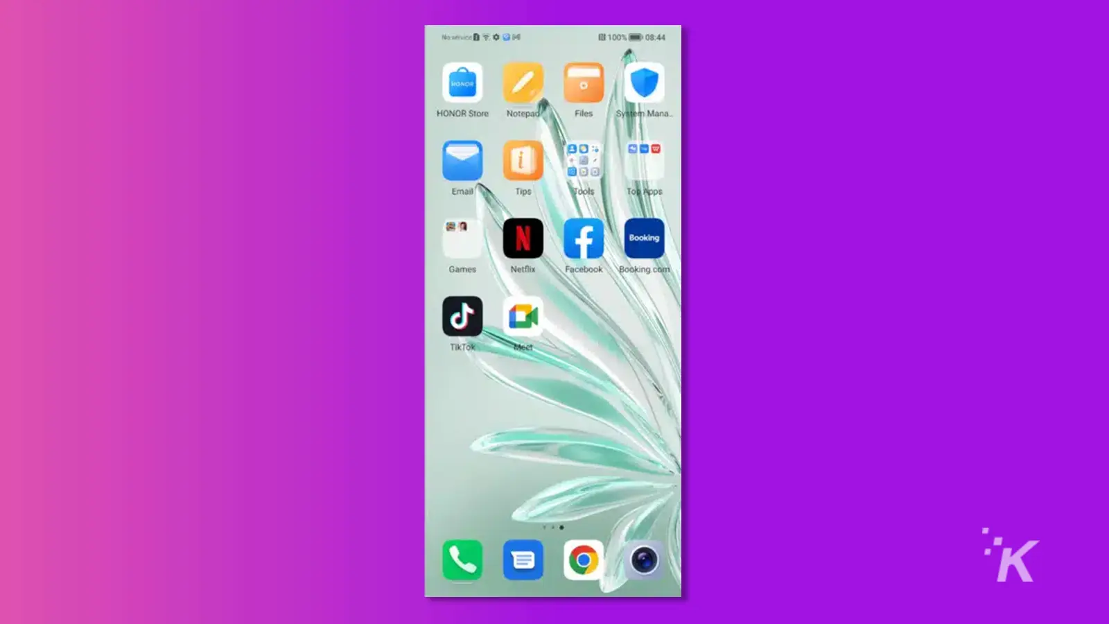 Screen displaying apps