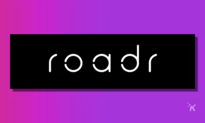 roadr logo on purple background