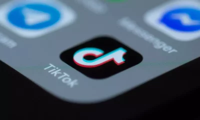 tiktok app logo on phone screen