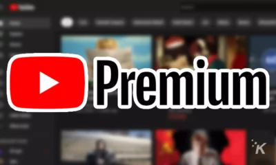 youtube premium logo on blurred background